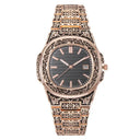 Vintage Floral Carved Men's Quartz Watch Sophisticated Timepiece