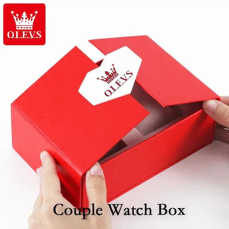 OLEVS Moon Phase Waterproof Couple Watches Timepieces