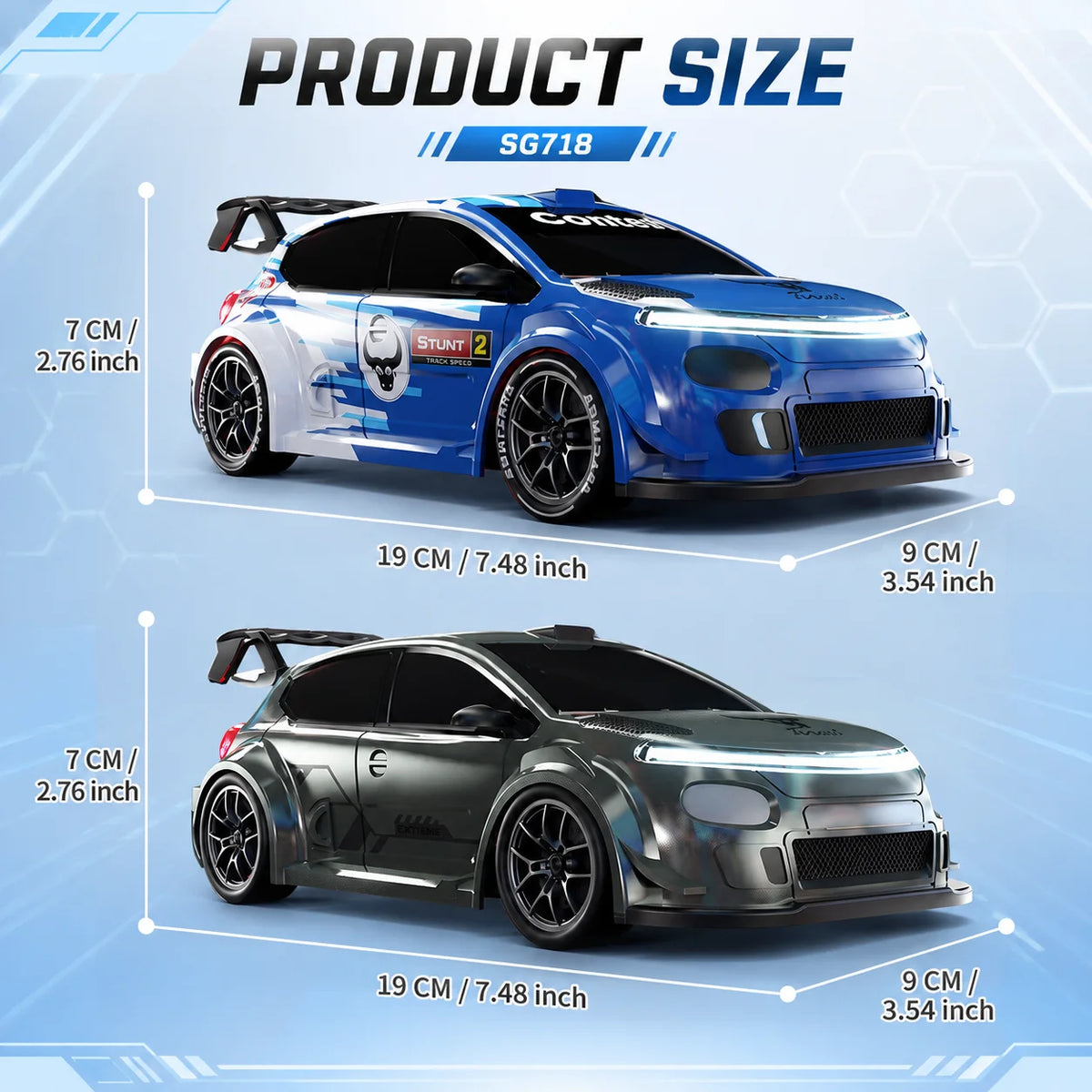 ZNLYRION : Scale RC Drift Car With Replaceable Racing Drift Tires — product view 2
