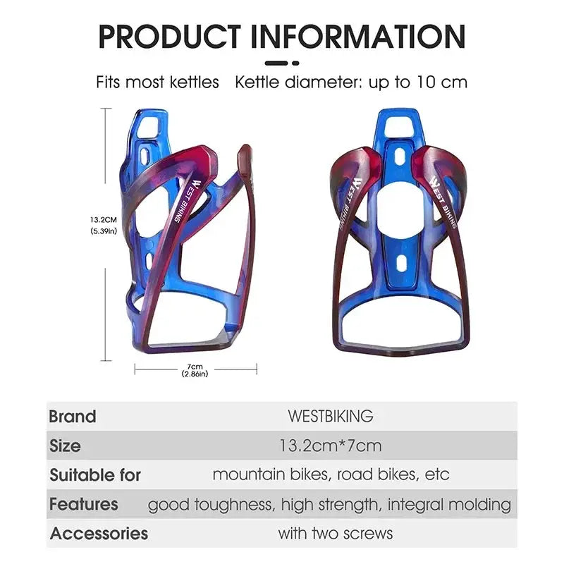 Ultralight Colorful Gradient Bicycle Water Bottle Holder