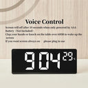 Voice Controlled Alarm Clock with Temperature Display Gadget