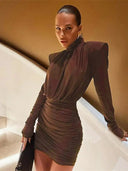 Polished Turtleneck Dress for Women
