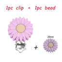 Kovict Silicone Beads Pacifier Clips Cartoon Animals Set
