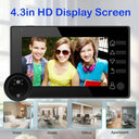 Smart Peephole Doorbell 3 Inch 1080P 140 Degree Wide View See Who Is There