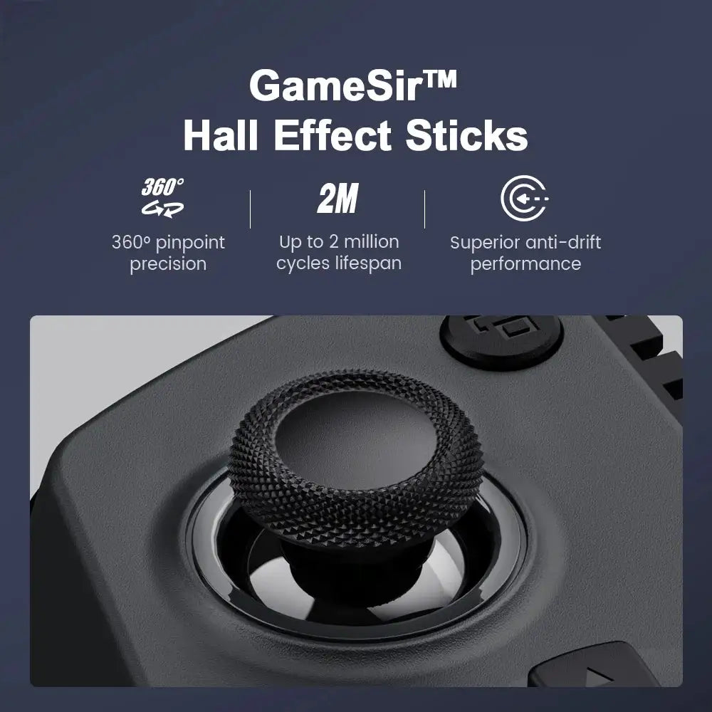 GameSir X5s Wireless Mobile Gaming Controller Bluetooth 2.4GHZ Connection Lightweight Design Hall Effect, No-Drift, App Customization