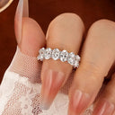 Oval Moissanite Eternity Ring