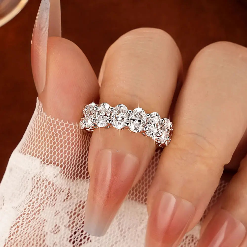 Oval Moissanite Eternity Ring — product image 7