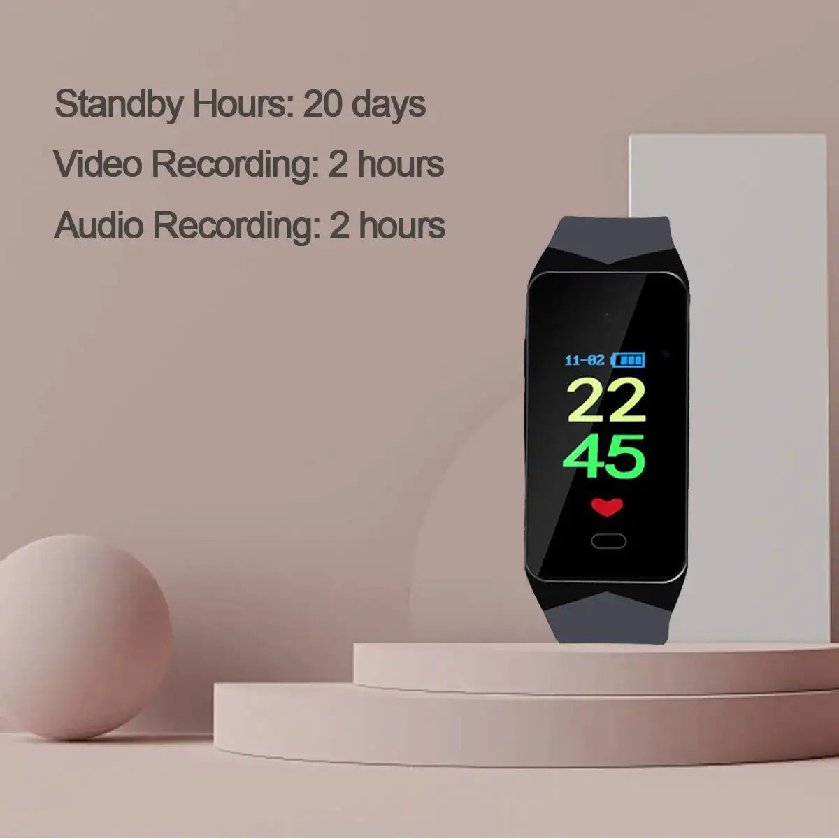 Bracelet Camera Recorder Watch Recorder Watch HD Noise Reduction Voice Activated Wristband Camera Recorder Bracelet for Meeting