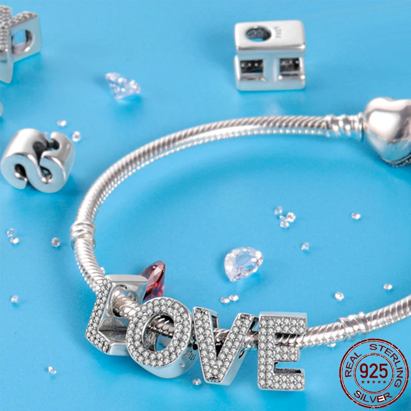 Qikaola Bracelet Charm Plata De