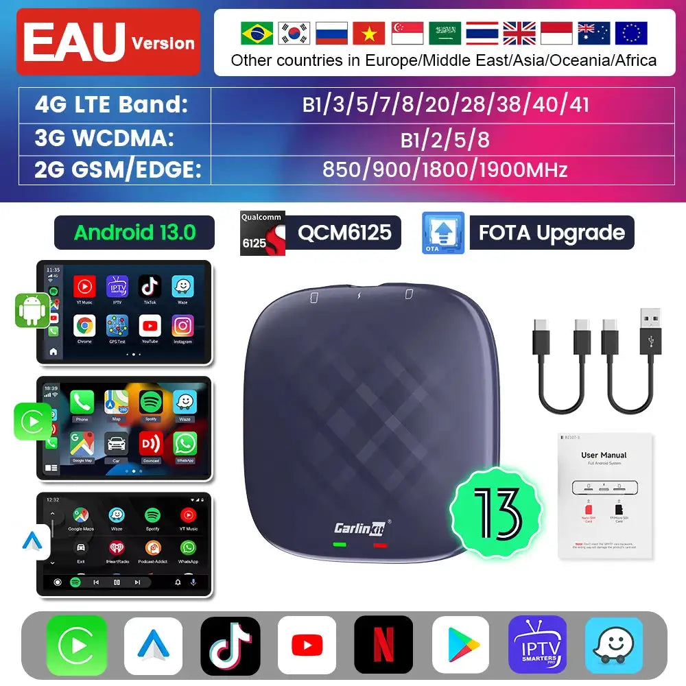 Carlinkit Ai Box Android Led Wireless Android Auto & CarPlay — product view 12
