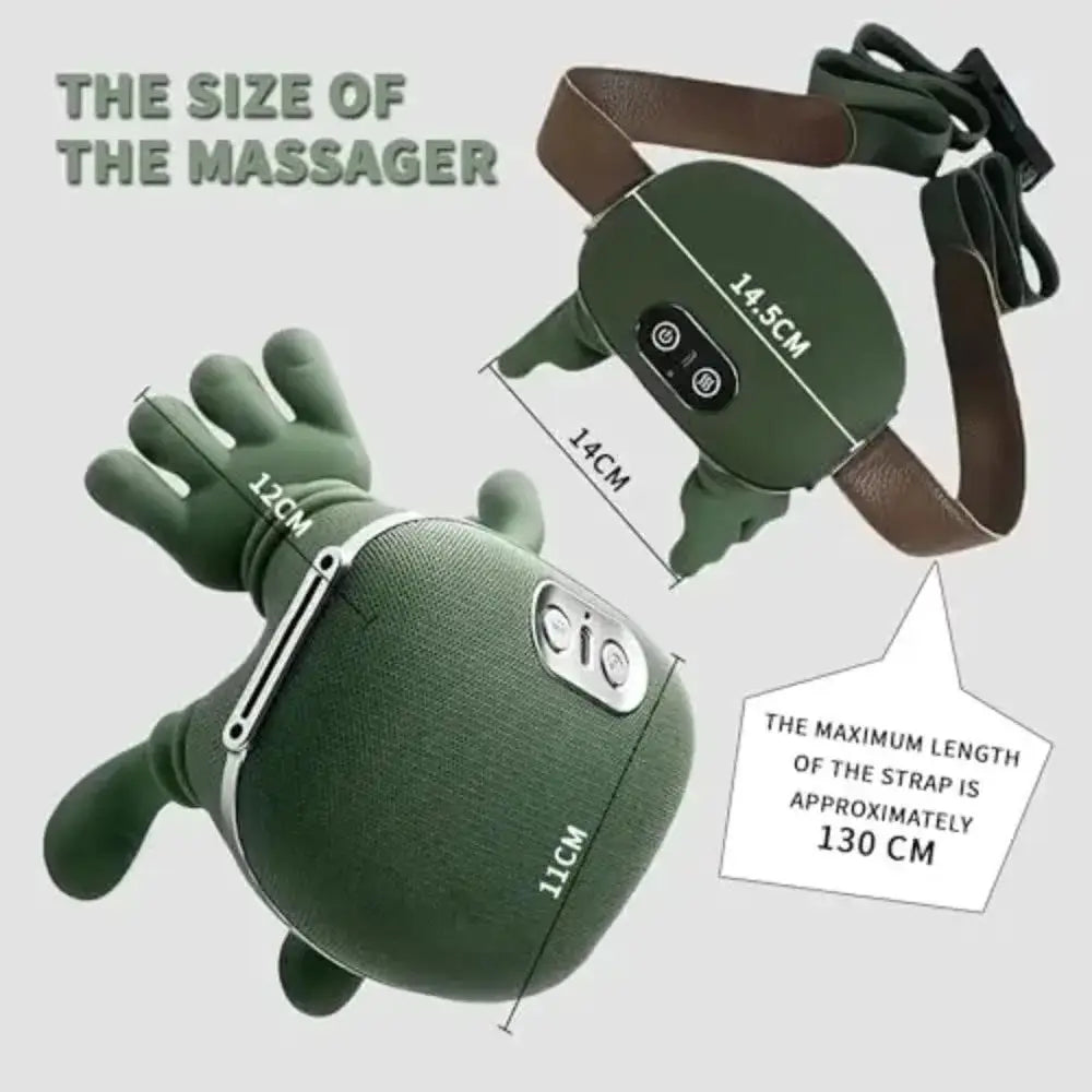 Bionic Neck and Back Massager 2-Level Heated Shiatsu Massager 4D Deep Tissue Kneading Massage Simulated Hand Massage for Pain M