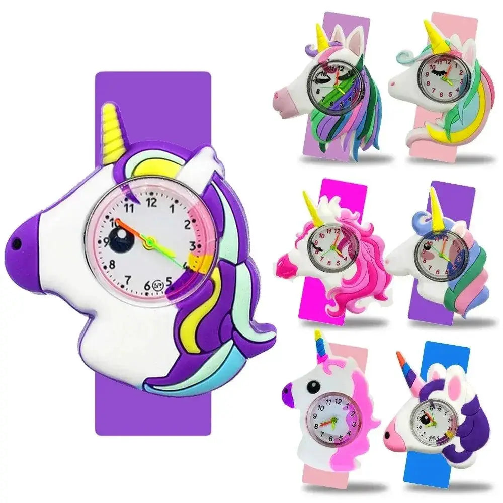 Colorful Cartoon Slap Watches For Kids Educational Gift