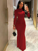 Event-Ready Draped Maxi Dress for Women