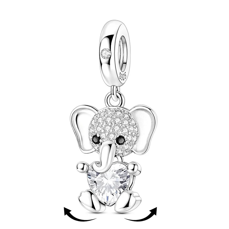 Sterling Silver Charm Beads Bracelet