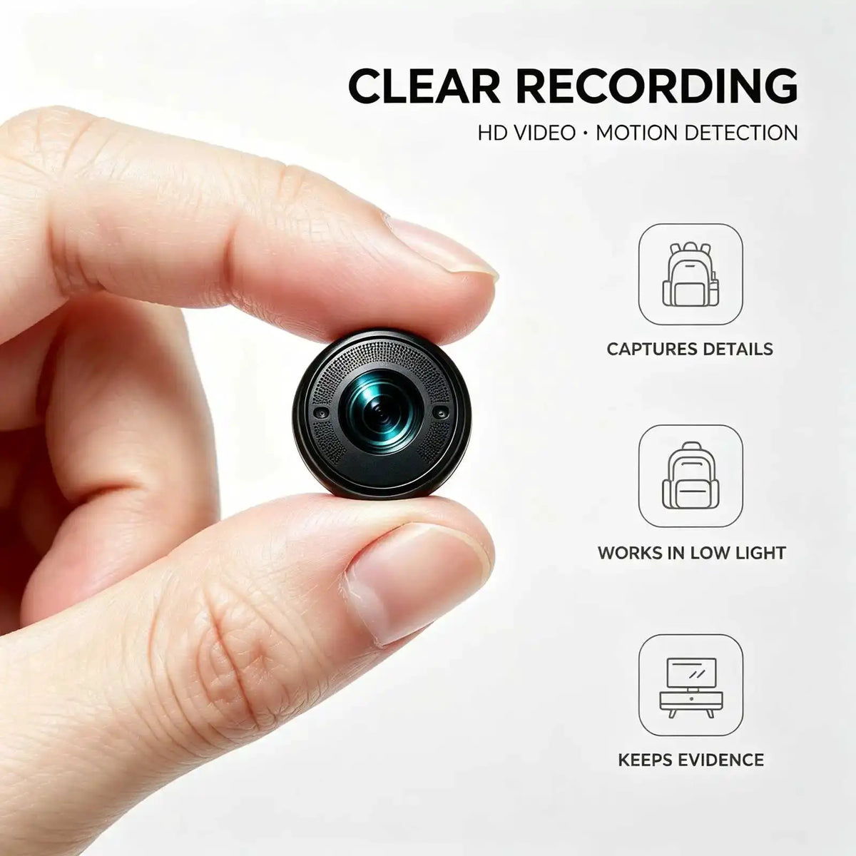 Mini WiFi Security Camera, Ultra HD tiny surveillance E10 4K — product view 1