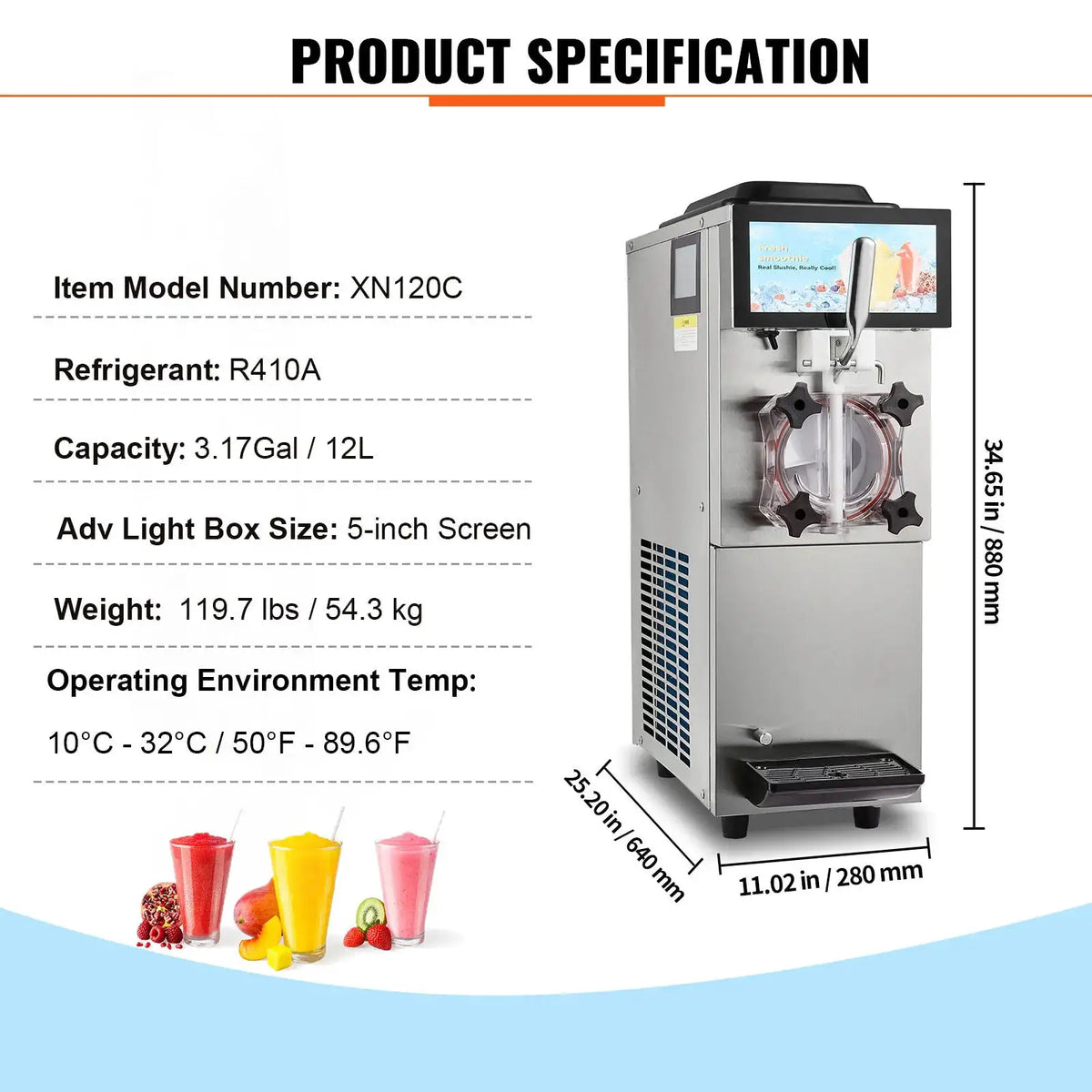 SucceBuy Commercial Slushy Machine Singal or Double Tanks Cool — product view 7