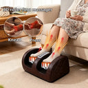 Electric Brown Foot Massager. Roller Acupressure Relaxation Massage, Targeted Massage of Foot Meridian Points. Two-Way Motion Modes, 3 Levels of Massage Intensity. Especially Suitable for Use on Calves, Feet, Legs, and Hands.