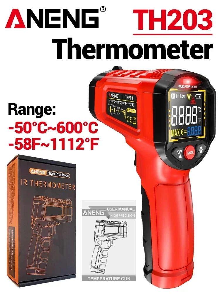 Infrared Thermometer Adjustable Emissivity Non-Contact