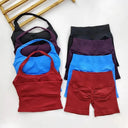 Seamless Yoga Set Women Backless Halter Top - Easy
