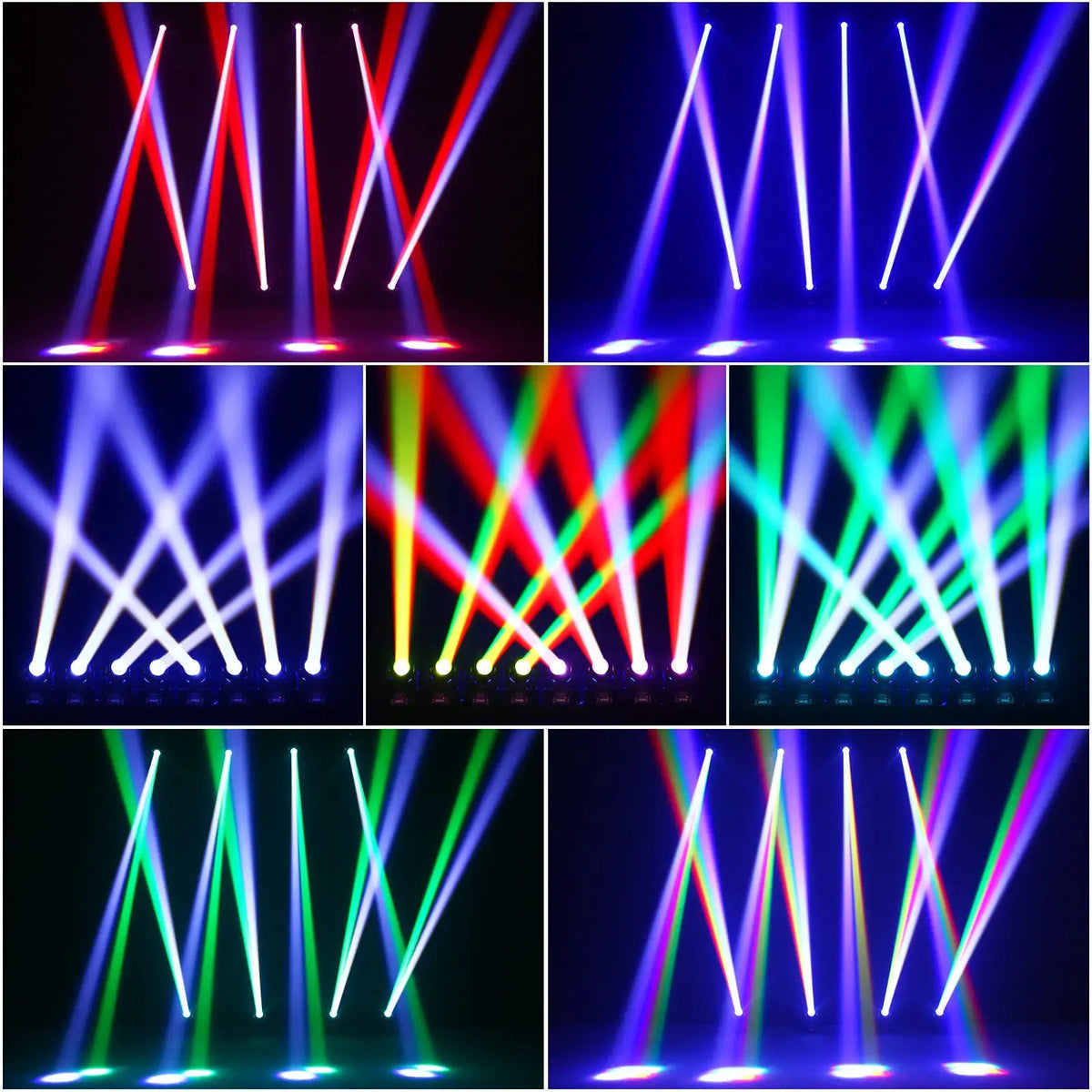 U'King 40W Beam Moving Head Light DMX512 RGBW Stage Light for DJ Concert Party Wedding Nightclub Professional Effect Lighting