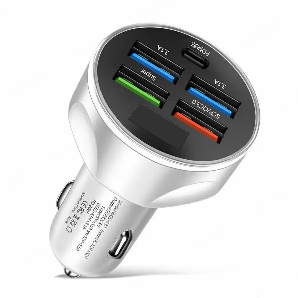 Car Charger Type C Fast Charging Power Boost Display