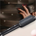 Hair Straightener Brush - Fast Ceramic Heating.