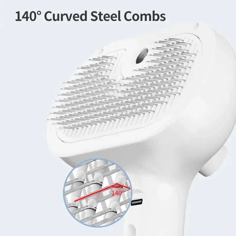 ROJECO Electric Steam Brush For Cats Removes Hair Gently