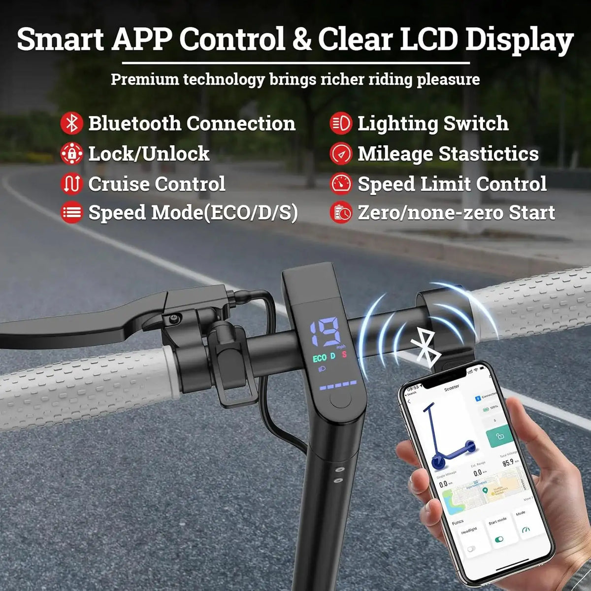 Ladped Electric Scooter With Seat — product view 5