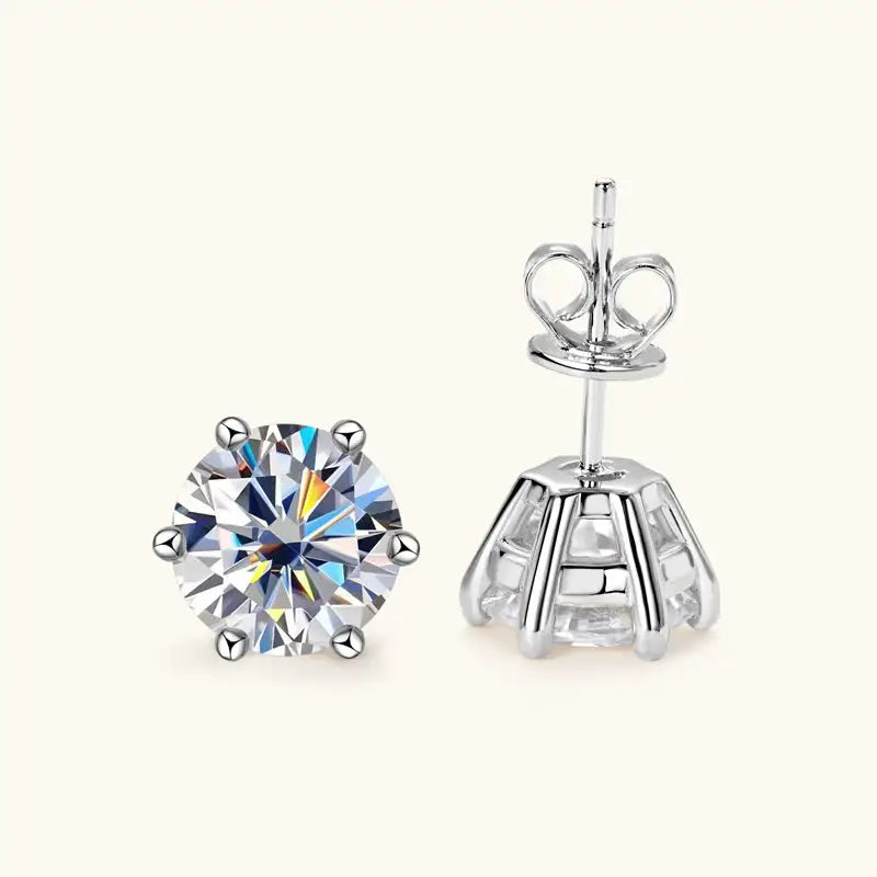Premium Moissanite Wedding Stud Earrings — product image 2