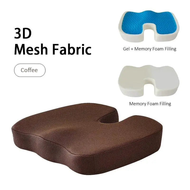 U Shaped Gel Memory Foam Coccyx Cushion For Healthy Sitting