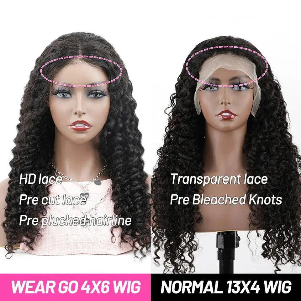 Brazilian Deep Wave Lace Wig 13x4 HD Glueless Pre Plucked