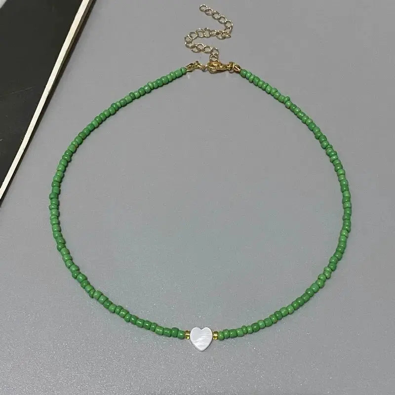 Nature Shell Love Heart Choker Necklace For Girls Edition