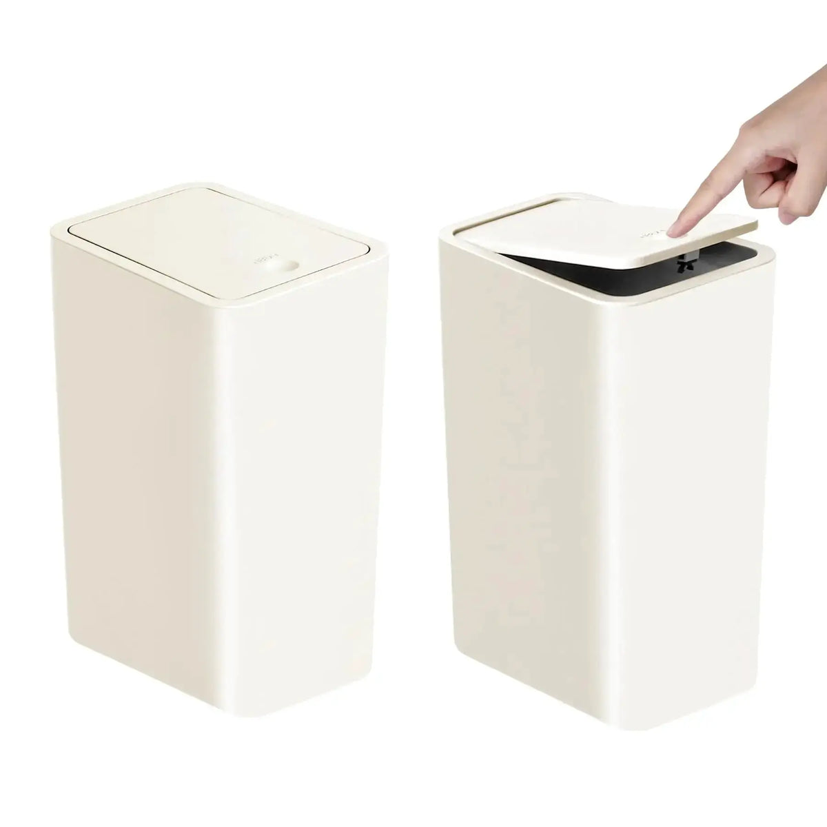 Odor-Control Bathroom Trash Can With Lid — product view 8