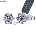 Moissanite Stud Earrings in Sterling Silver Angel LEBOA