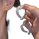 Zircon Leaf Earrings for Women Sparkle