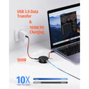USB C Docking Station 7-in-1 USB C Hub with Dual HDMI Ports
