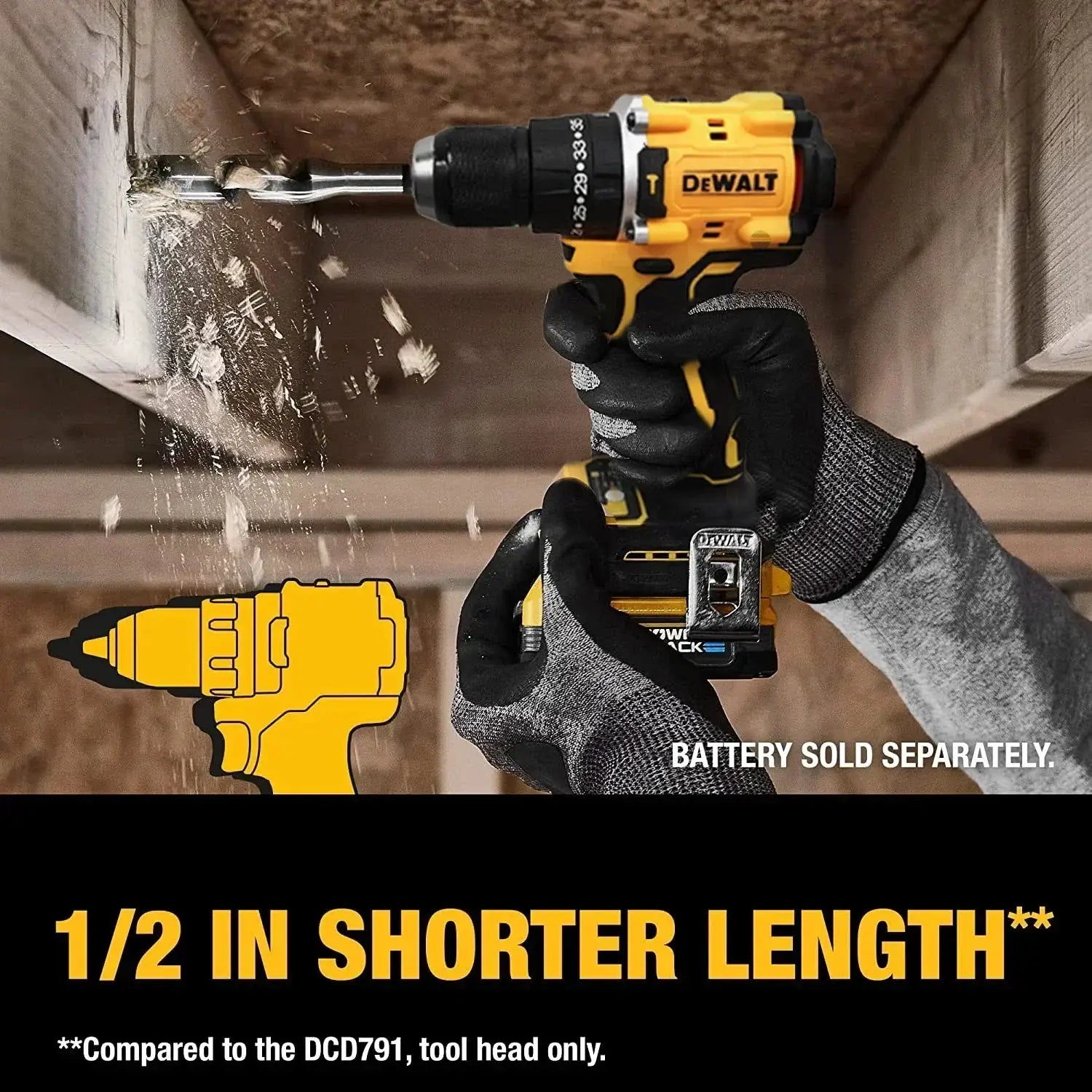 DeWalt DCD800 10mm Brushless Cordless Drill Tool Compact
