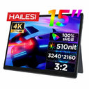 HAILESI Portable Display S150 15inches 4K 3240x2160 3:2 Screen Ratio High Brightness 450 Nits IPS Panel 100% SRGB Wide