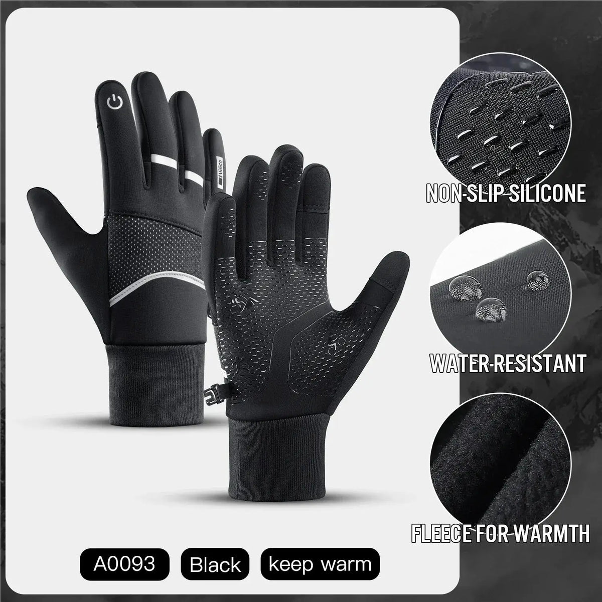 Warm Cycling Gloves for Winter Rides Edition AA — product view 10