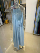 Women Strapless Backless Maxi Dress Sleepwear Loungewear Casual Loose Fit Summer