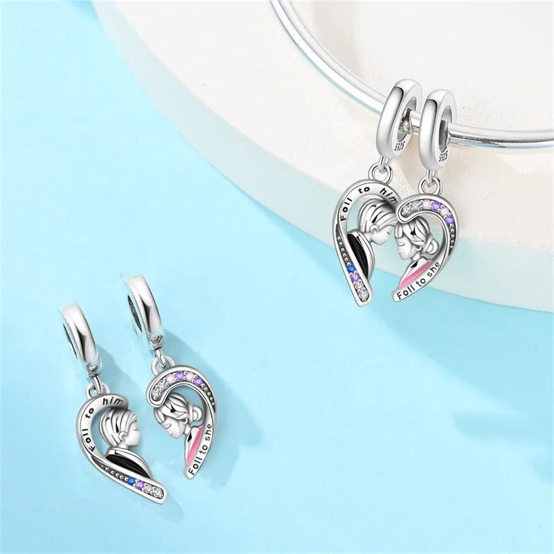 Sterling Silver Charm Beads Glowing