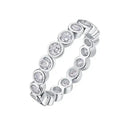 Gdtc Certified Sterling Silver Moissanite Ring
