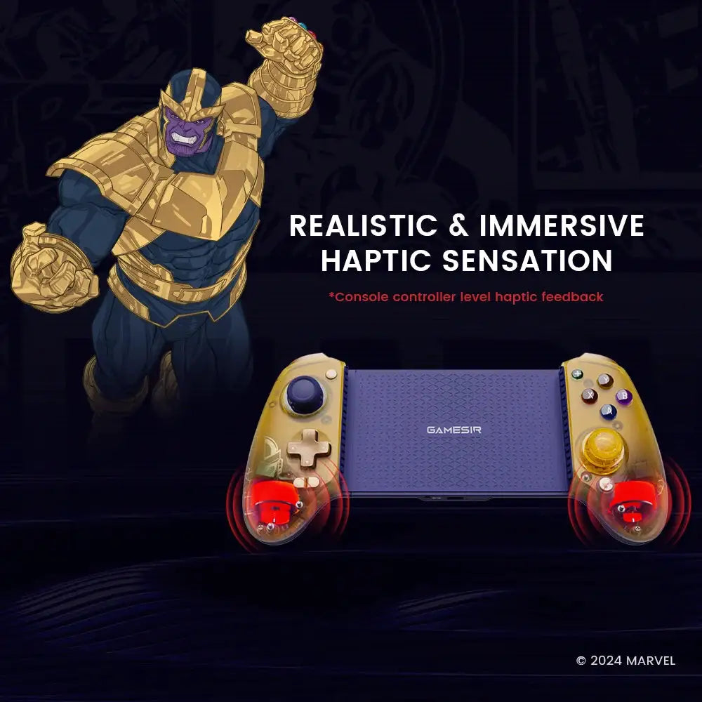 GameSir G8 Plus Bluetooth Mobile Controller — Hulk & Thanos Marvel Limited Edition, Hall Effect Joysticks Anti-Drift for Switch 2 / iPhone / Android / Tablet / PC