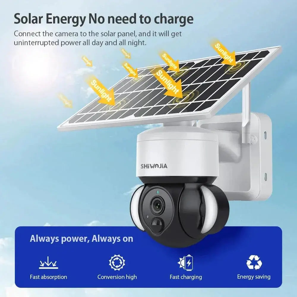 Solar Powered Outdoor Wireless Security Camera Weatherproof