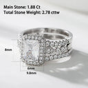 Moissanite Ring in Sterling Silver Newshe