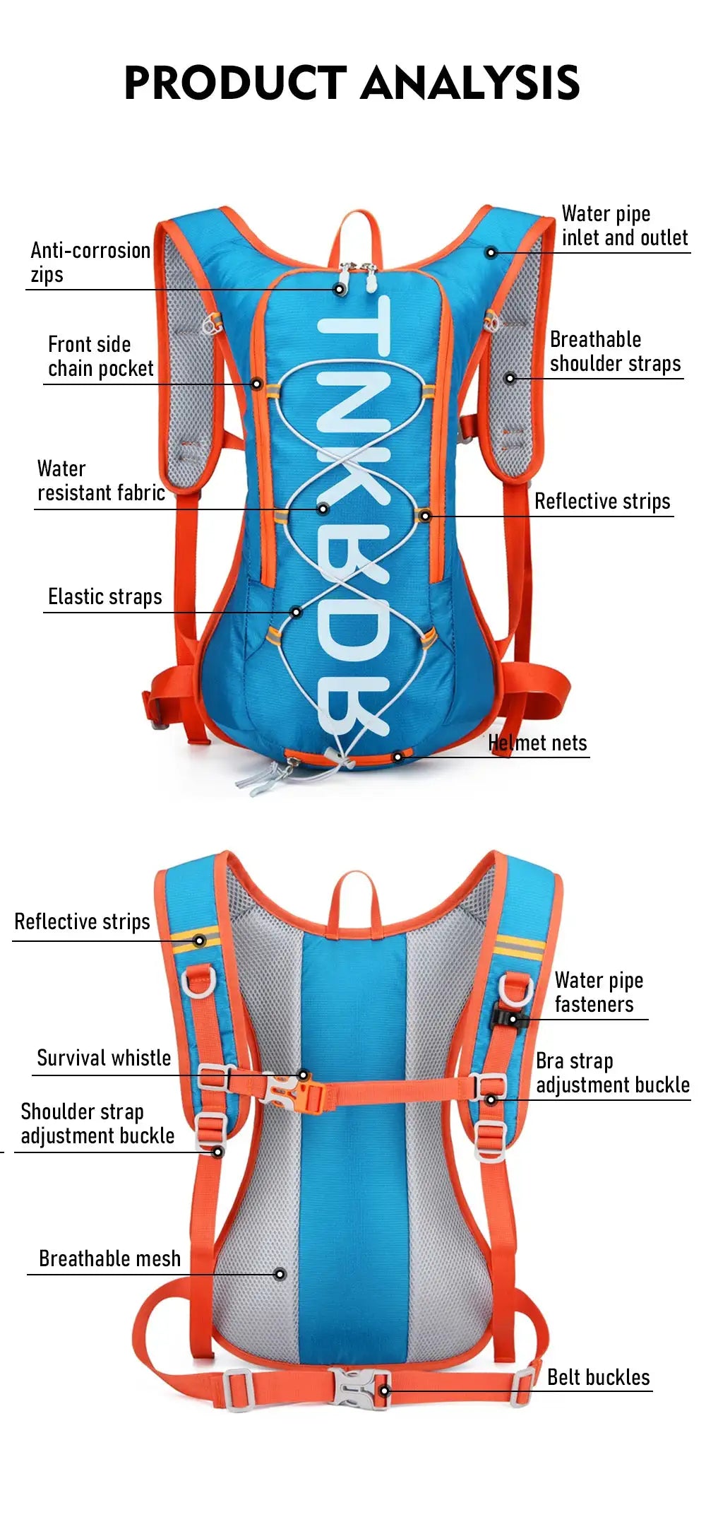 ThinkRider Outdoor Cycling Hydration Backpack for Biking — product view 9