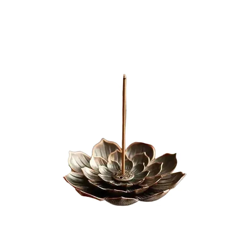 Zen Incense Burner for Yoga Space Decor — Bronze S