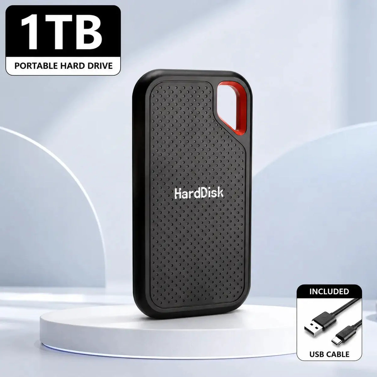 1TB External Hard Drive 2TB Portable SSD USB-C Fast Storage Disk for Laptop Mac PC Phone Photo File Backup
