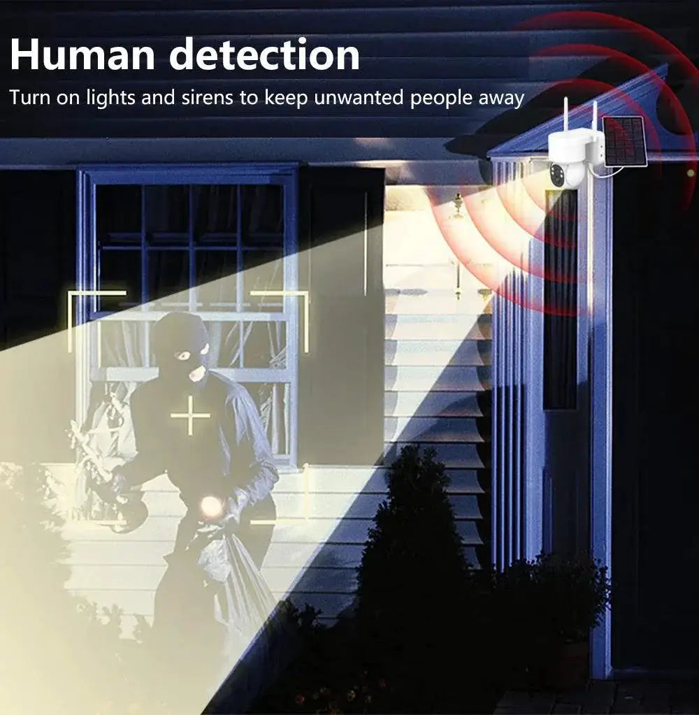 Solar Powered Outdoor Wireless Security Camera System