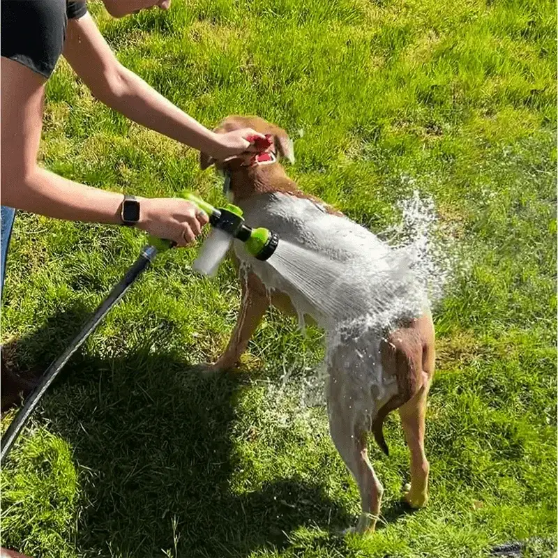 Dog Shower Sprayer Nozzle Hose 3 Mode Adjustable Wash Gun